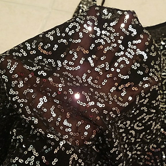 Sequin semi sheer tank top - Picture 4 of 5